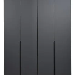 Kledingkast Milaan 4-deurs - grafiet - 236x180x58 cm