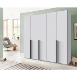 Kledingkast Milaan 5-deurs - wit - 236x225x58 cm