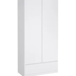 Kledingkast Naia 2-deurs - hoogglans wit - 50x99x201 cm