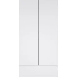 Kledingkast Naia 2-deurs - hoogglans wit - 50x99x201 cm