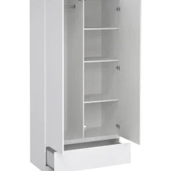 Kledingkast Naia 2-deurs - hoogglans wit - 50x99x201 cm