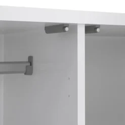 Kledingkast Naia 2-deurs - hoogglans wit - 50x99x201 cm