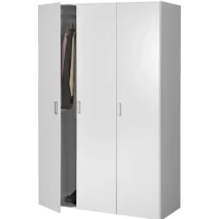 Kledingkast Space 3-deurs - wit - 175,4x115,8x49,5 cm