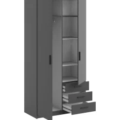 Kledingkast Sprint 2-deurs - antracietkleur - 200x98,5x50 cm