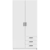 Kledingkast Sprint 2-deurs - wit - 200x98,5x50 cm
