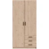 Kledingkast Sprint 2-deurs - eikenkleur - 200x98,5x50 cm