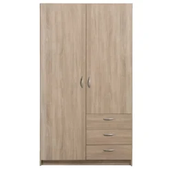 Kledingkast Varia 2-deurs - licht eiken - 175x97x50 cm