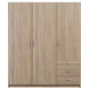 Kledingkast Varia 3-deurs - licht eiken - 175x146x50 cm
