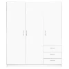 Kledingkast Varia 3-deurs - wit - 175x146x50 cm