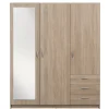 Kledingkast Varia 3-deurs inclusief spiegel - licht eiken - 175x146x50 cm