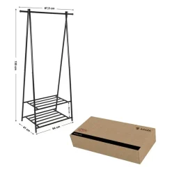 Kledingrek - metaal - zwart