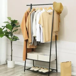 Kledingrek - metaal - zwart