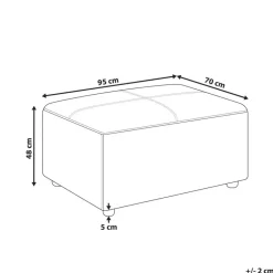 KOHLO - Ottomaan - Taupe - Polyester