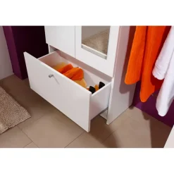 Kolomkast Fares 59cm met 2 deuren - 1 lade - wit