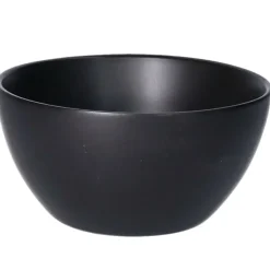 Kom - aardewerk - zwart - stapelbaar - D14 x 7.5 cm - schaaltje