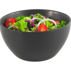 Kom - aardewerk - zwart - stapelbaar - D14 x 7.5 cm - schaaltje