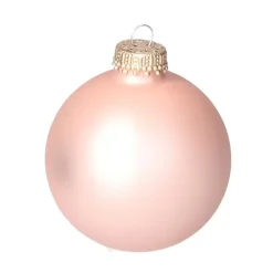Krebs kerstballen - 8x stuks - chic roze - glas - 7 cm - mat