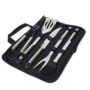 Krumble BBQ set 5-delig in opbergtas RVS