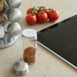 Krumble Kruidenrek draaibaar + 16 kruidenpotjes - RVS