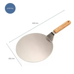 Krumble Pizzaschep RVS met houten handvat