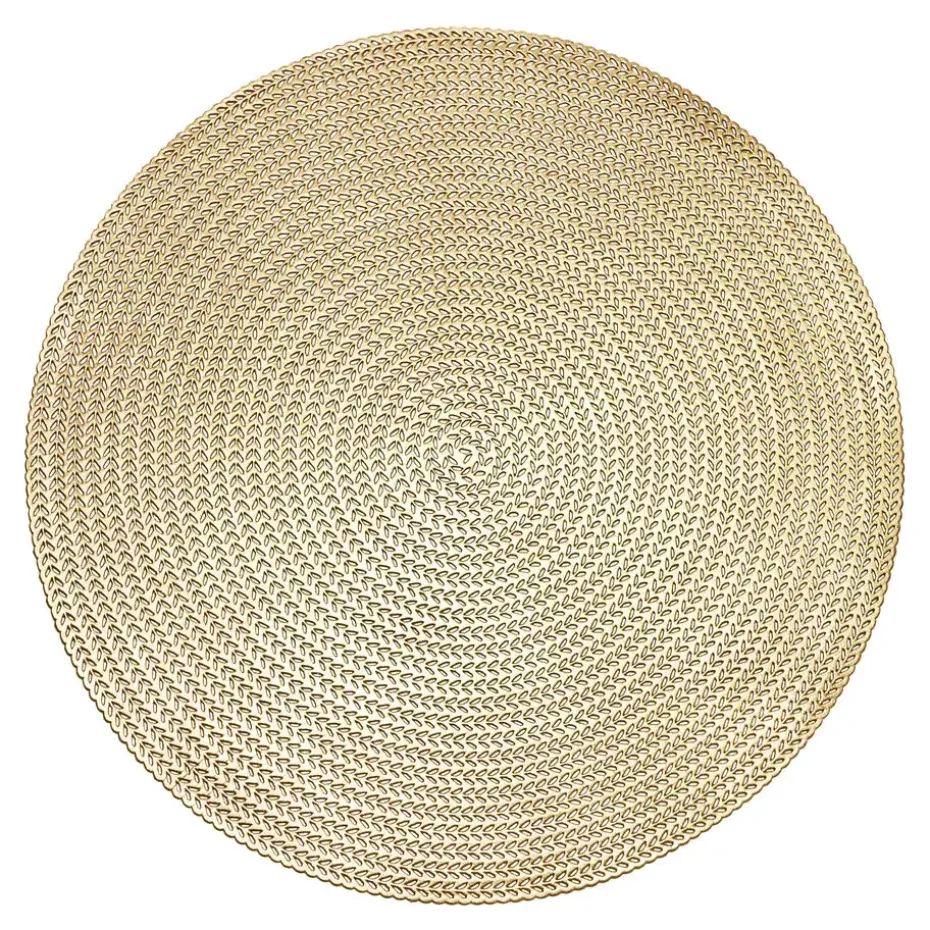 Krumble Placemat rond - PVC - Goud - Set van 2