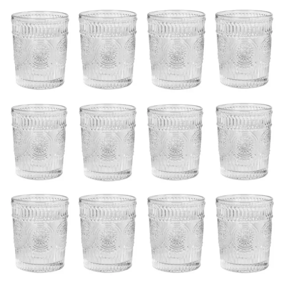 Krumble Waterglas vintage - 260 ml - Set van 12