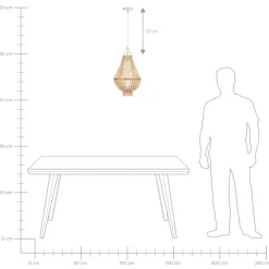 KUMBUKKAN - Kroonluchter - Lichtbruin - Rubberhout