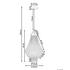KUMBUKKAN - Kroonluchter - Lichtbruin - Rubberhout