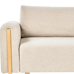 KVAM - Slaapbank 3-zits opbergruimte - Beige - Bouclé