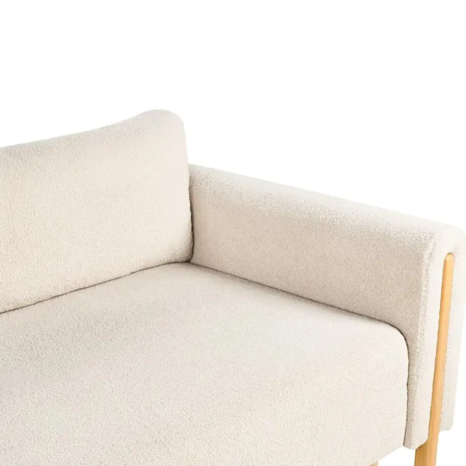 KVAM - Slaapbank 3-zits opbergruimte - Beige - Bouclé