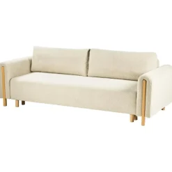 KVAM - Slaapbank 3-zits opbergruimte - Gebroken wit - Bouclé