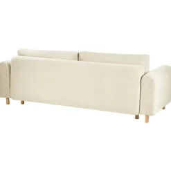 KVAM - Slaapbank 3-zits opbergruimte - Gebroken wit - Bouclé