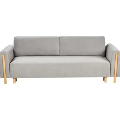 KVAM - Slaapbank 3-zits opbergruimte - Grijs - Polyester