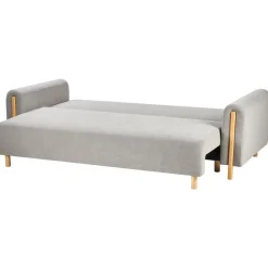 KVAM - Slaapbank 3-zits opbergruimte - Grijs - Polyester