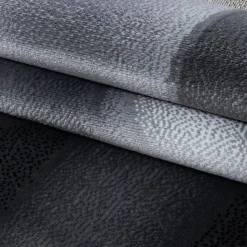 Laagpolig Vloerkleed Plus - Grijs Zwart - 160x230 cm - Tapijt Woonkamer