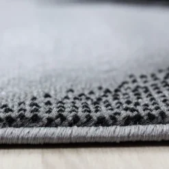 Laagpolig Vloerkleed Plus - Grijs Zwart - 160x230 cm - Tapijt Woonkamer