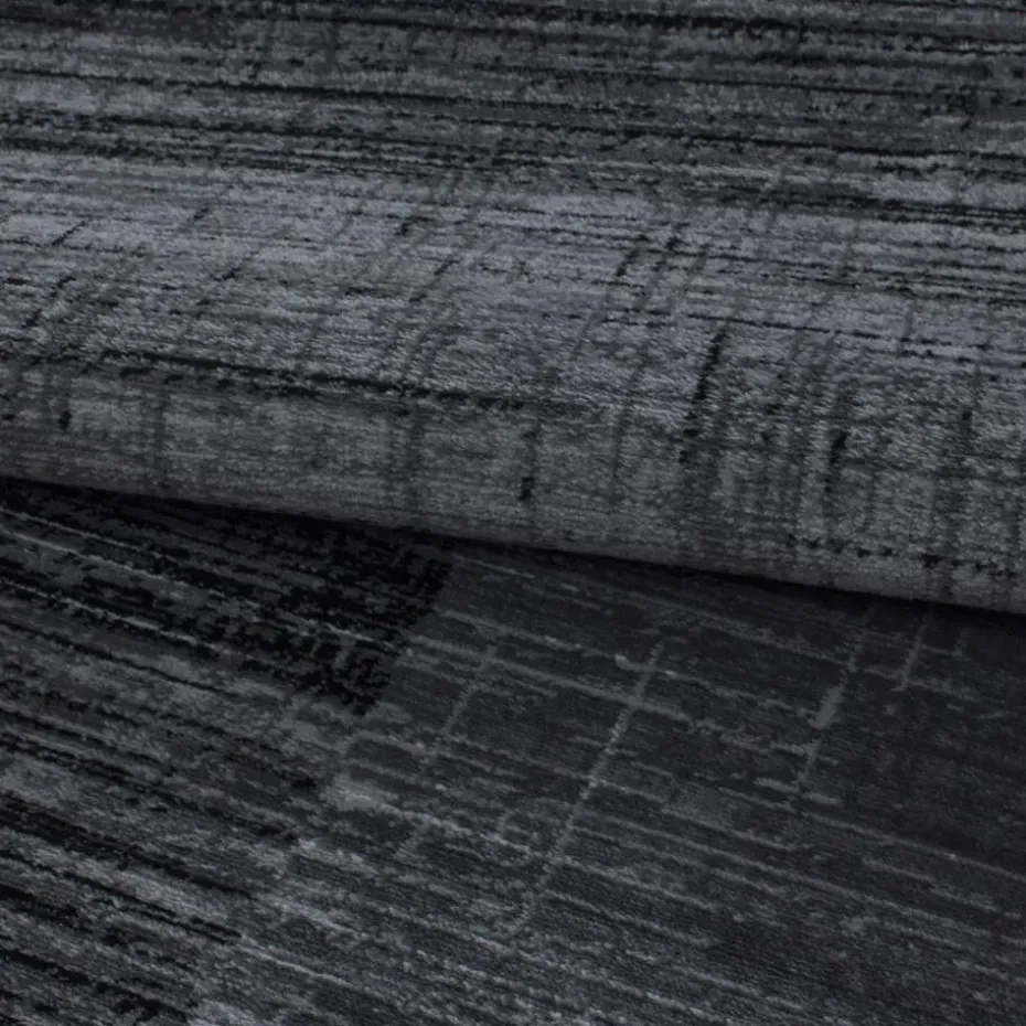 Laagpolig Vloerkleed Plus - Grijs Zwart - 240x340 cm - Tapijt Woonkamer