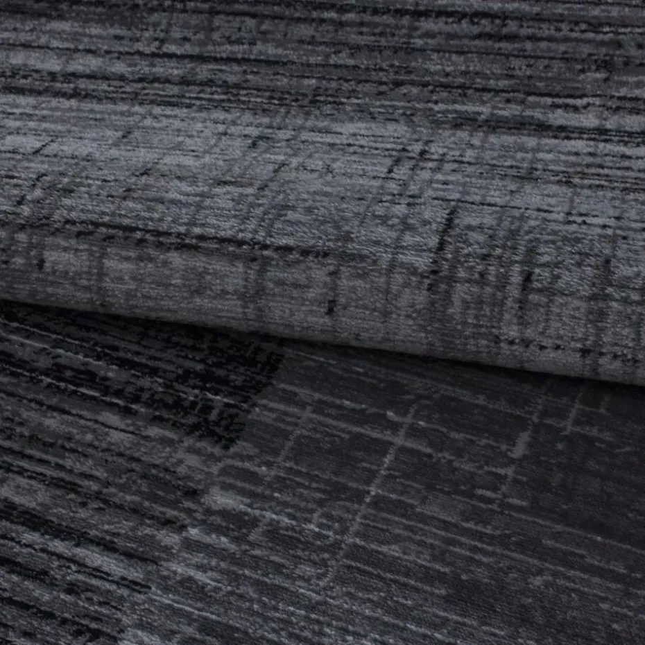 Laagpolig Vloerkleed Plus - Grijs Zwart - 160x230 cm - Tapijt Woonkamer