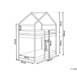 LABATUT - Stapelbed - Wit - 90 x 200 cm - Dennenhout