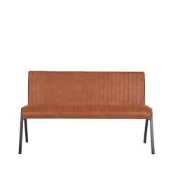 LABEL51 Eetkamerbank Matz - Cognac - Microfiber - 145 cm
