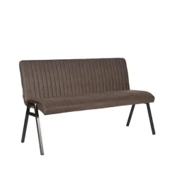 LABEL51 Eetkamerbank Matz - Antraciet - Microfiber - 145 cm