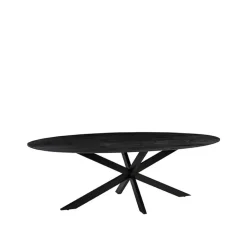 LABEL51 Eettafel James Ovaal Zwart 210cm