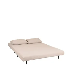 LABEL51 Slaapbank Double Bouclé Naturel/Zwart