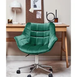 LABELLE - Bureaustoel - Groen - Fluweel
