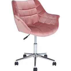 LABELLE - Bureaustoel - Roze - Fluweel