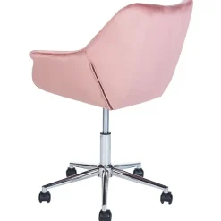 LABELLE - Bureaustoel - Roze - Fluweel