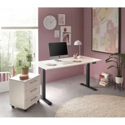 Ladeblok Ben - 3 lades - met wielen - wit