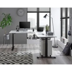 Ladeblok Ben - 3 lades - met wielen - wit