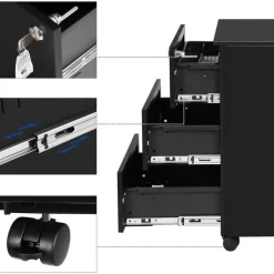 Ladeblok Incl. Slot - 55x45x39cm - Zwart