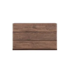 Ladekast 3 Lades - Donkerbruin MDF - 100x48x60cm - Noble